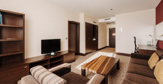 Interior of the Classic Studio at Holiday Inn Žilina.