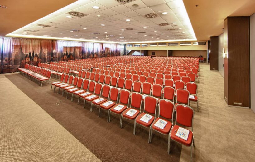 Millennium conference hall in theatre layout.