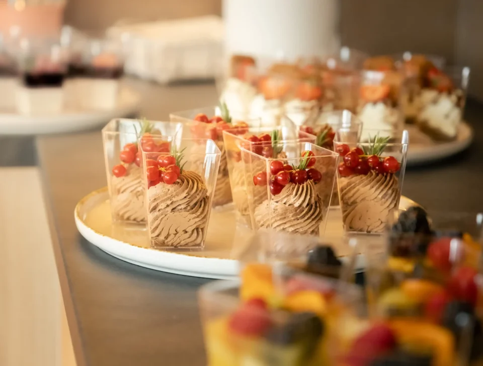 Catering desserts in the Infinity room.