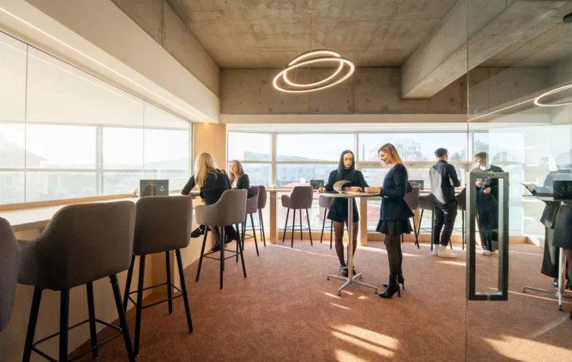 Reception in the Infinity room.