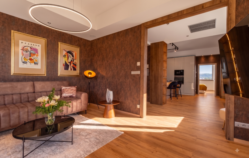 Apartment living room at Holiday Inn Žilina.