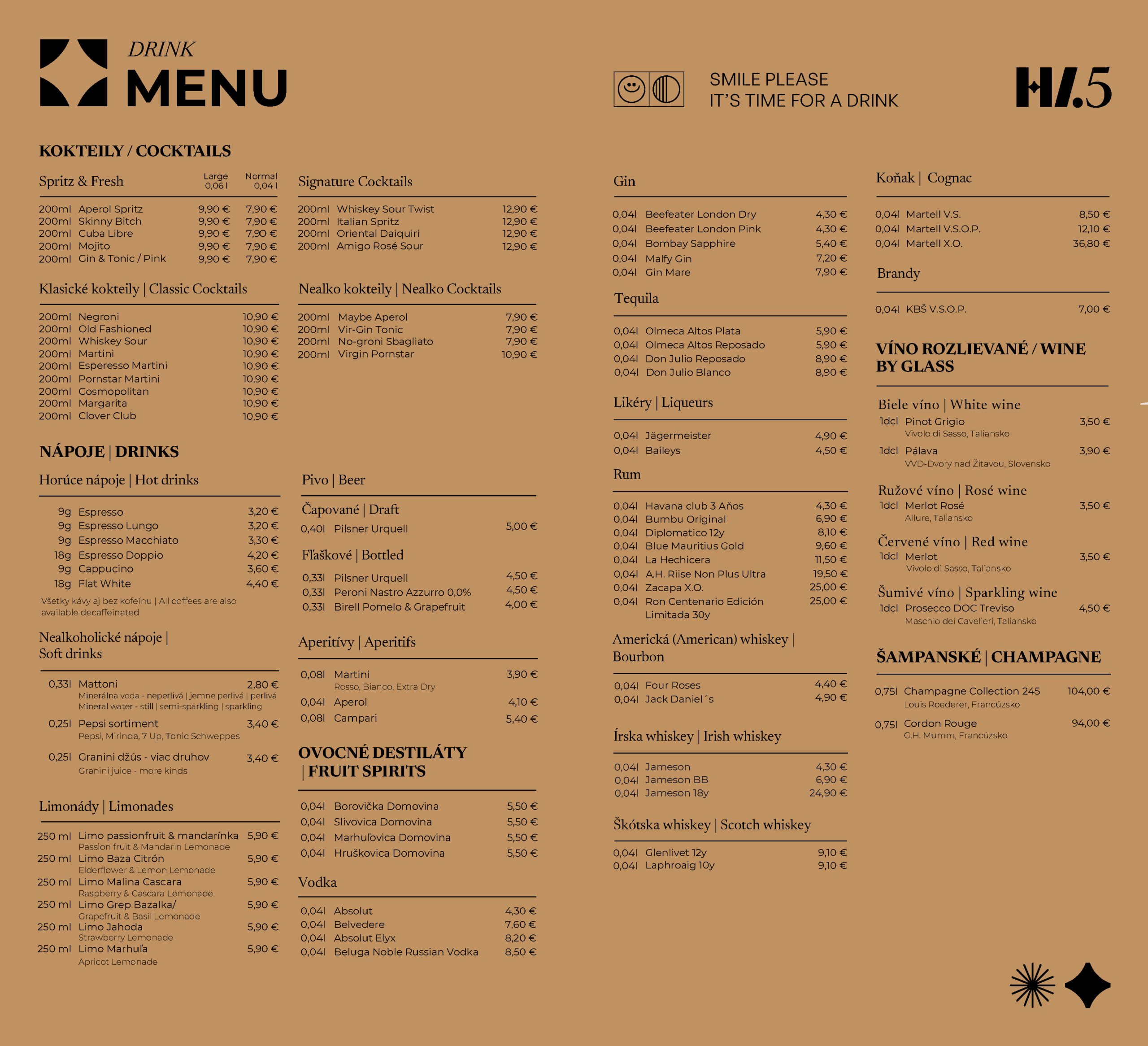 HI.5 drink menu
